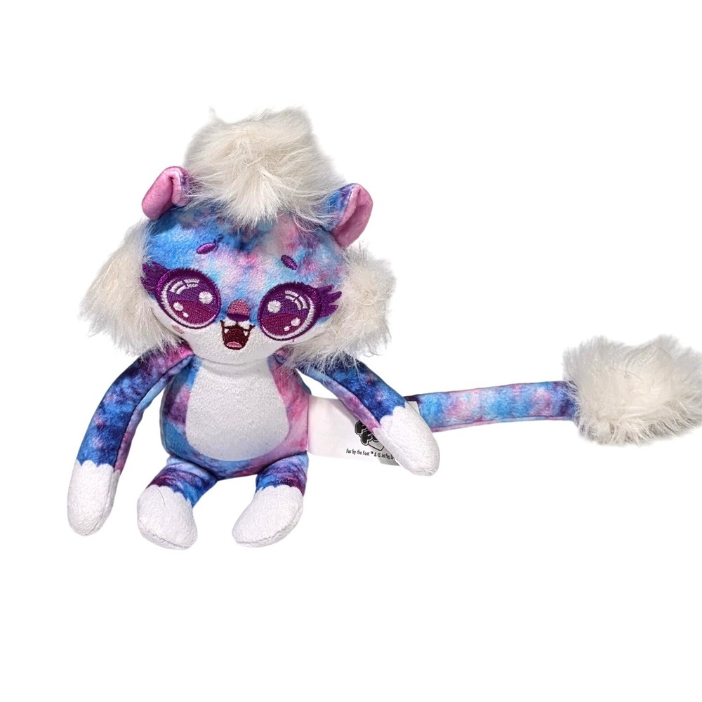 Just Play Fur by‎ the Foot Plush Toy OS Pink Blue  Tie Dye Long Tail